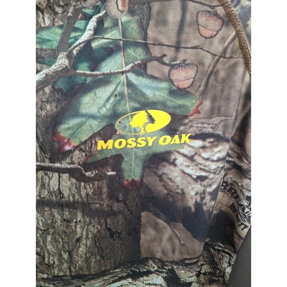 Mossy Oak Break Up Infinity Scemt Factor Men's‎ Large 1/2 Zip Shirt